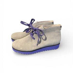 Jambu Women's Lace Up Boots - Gray and Purple